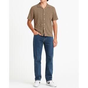 FRIED WATERS Lightweight Textured Button-Up Shirt | M | Casual Preppy Resortwear